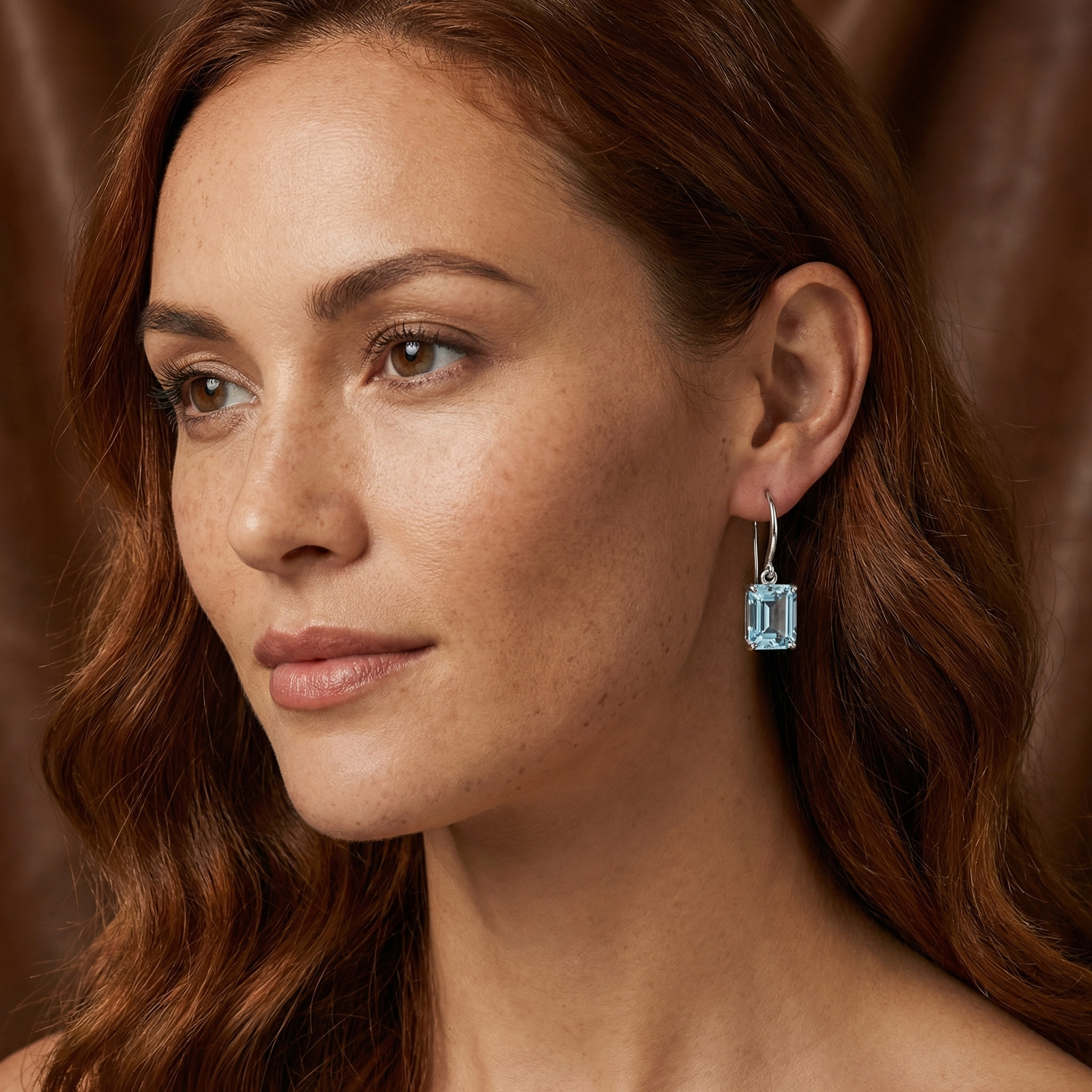 Classic Aquamarine Drop Earrings - Image 5