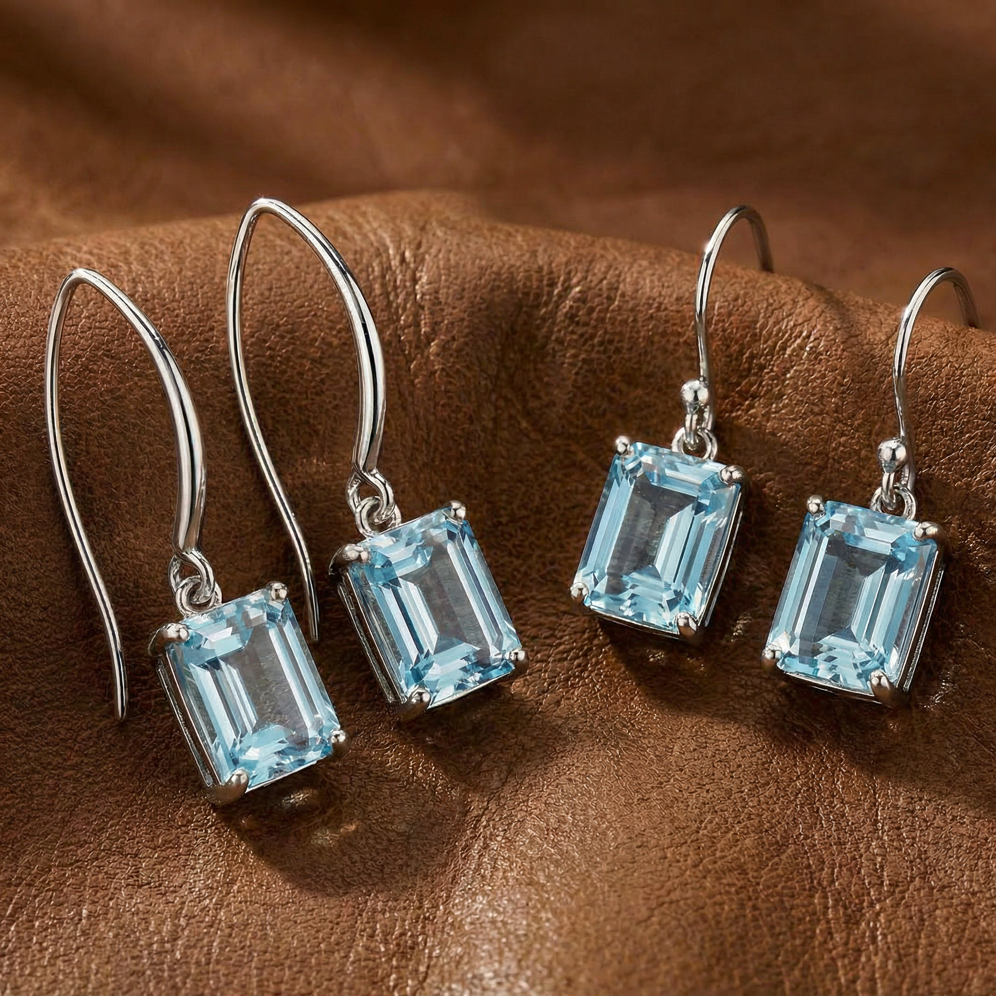 Classic Aquamarine Drop Earrings