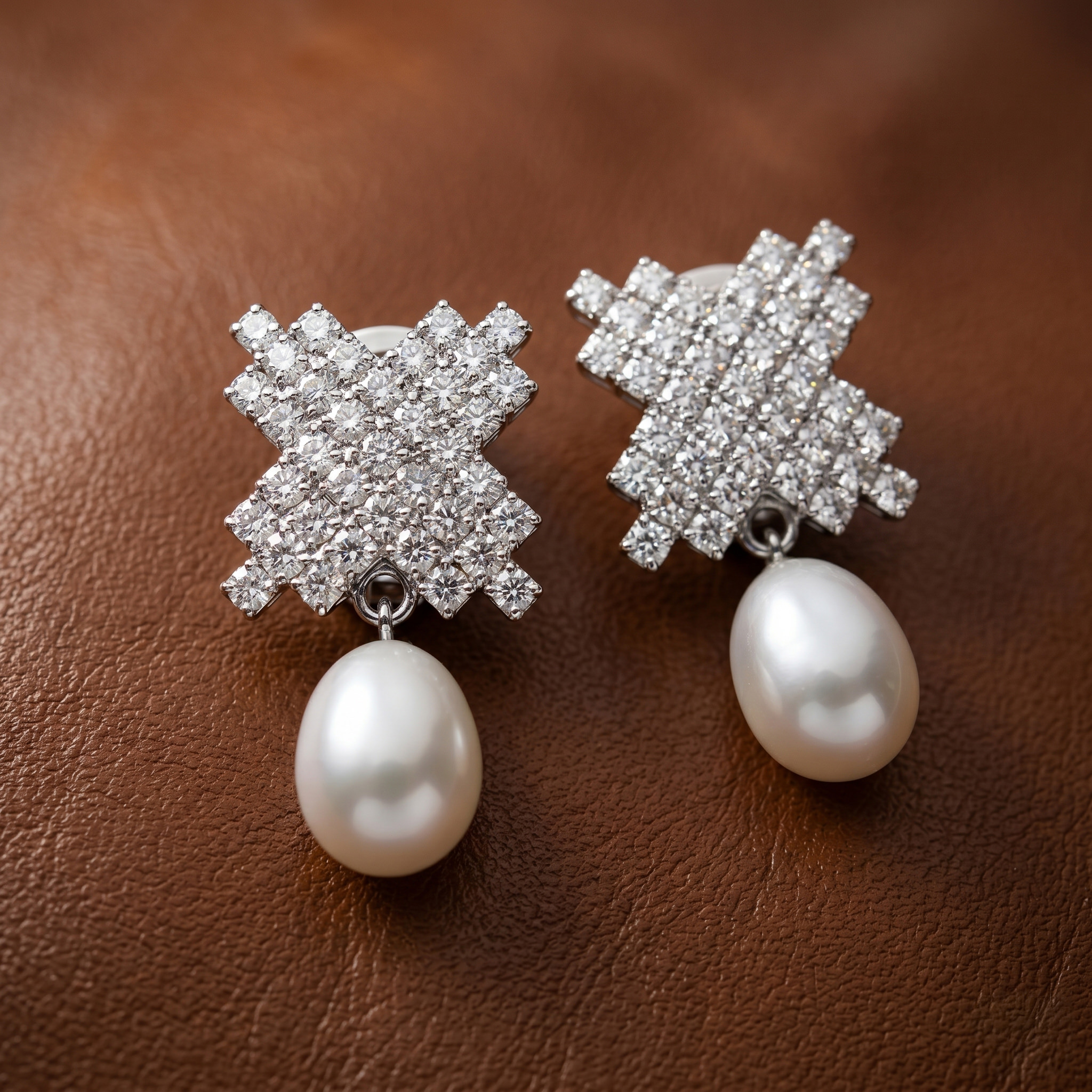 Crystal Pearl Clip-On Earrings