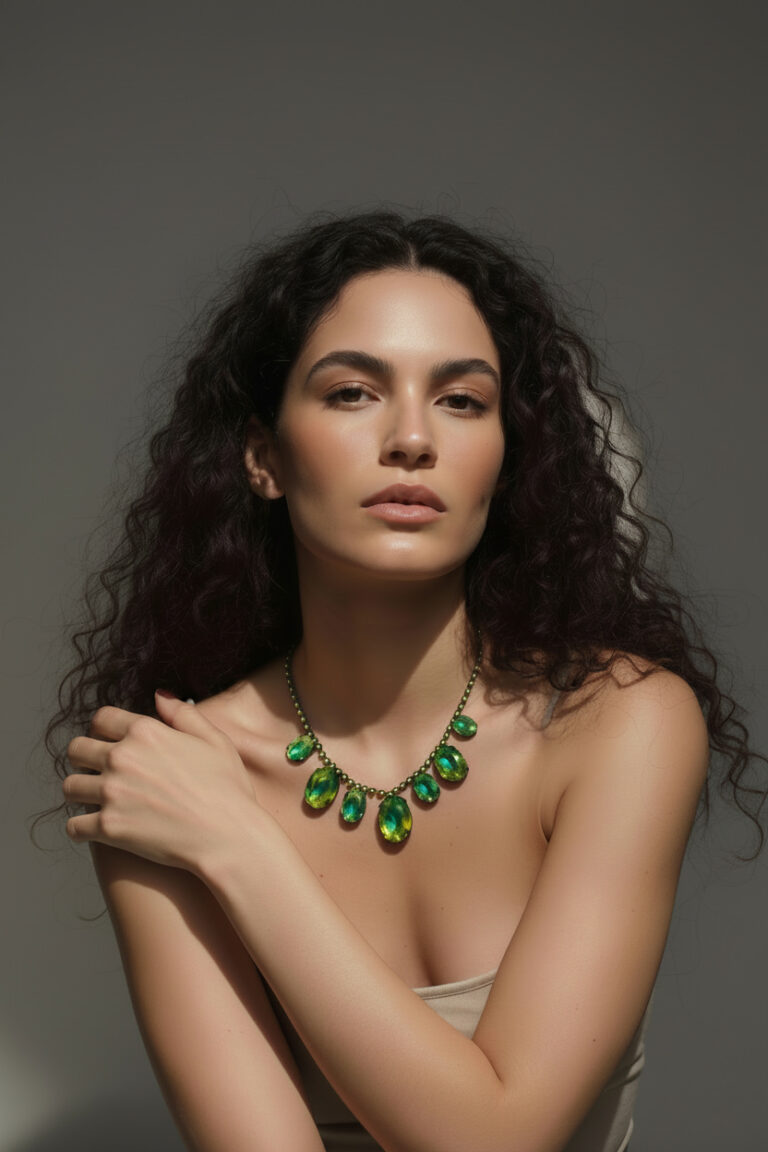 One-of-a-Kind Bohemian Glass Statement Necklace