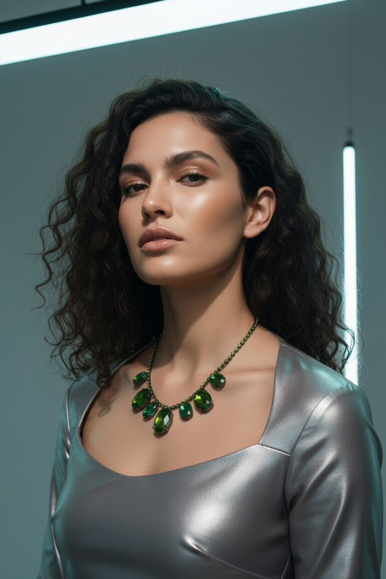 One-of-a-Kind Bohemian Glass Statement Necklace