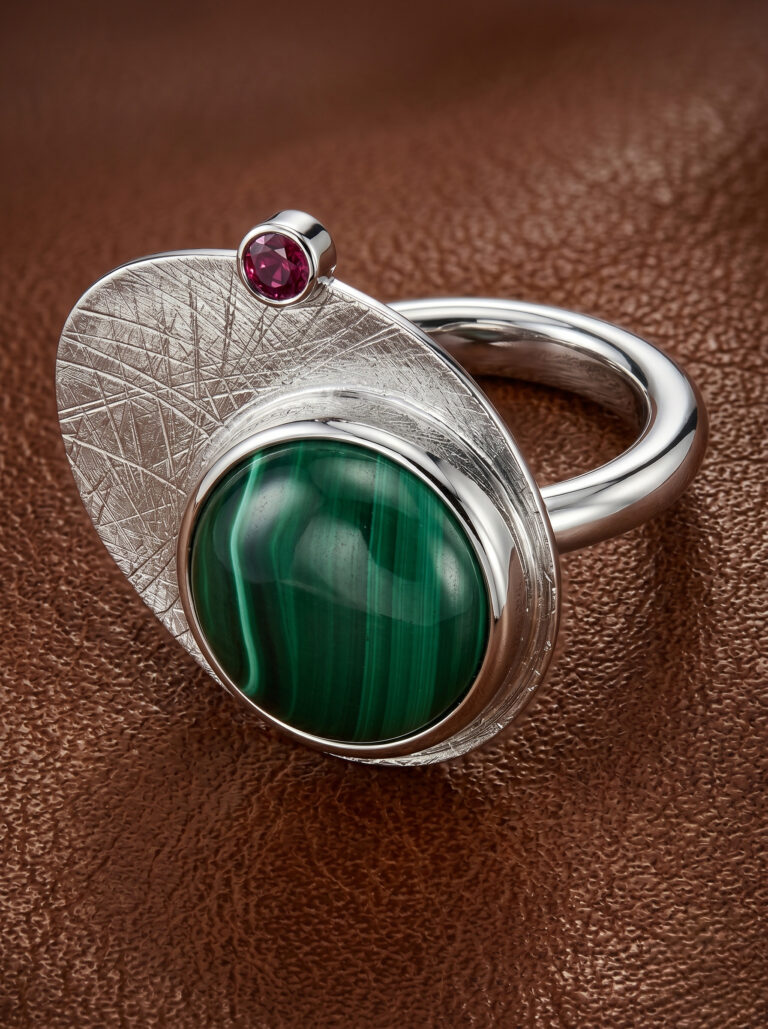 Handcrafted Sterling Silver Malachite Ring